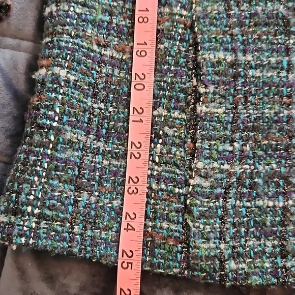 ✨ Dark Academia| Navy Bouclé Tweed Blazer| Old Money, Classic Chic ✨ Sz. L - Picture 7 of 8